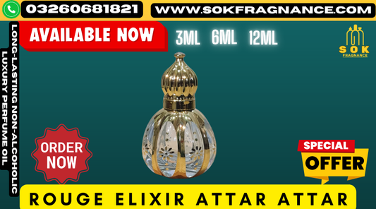 Rouge Elixir Attar | Luxury & Long-Lasting Non-Alcoholic Perfume Oil
