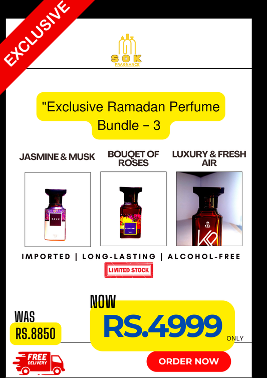3 IN 1 Deal offering 3 perfumes in 1 pack