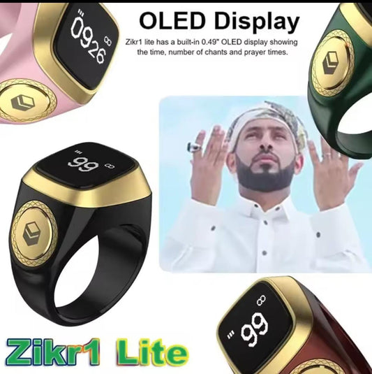 iQIBLA Zikr Ring – Digital Counter Tasbeeh | Smart Tasbih for Prayer & Namaz